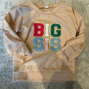 Big Sis Kids Sweatshirt - Tan